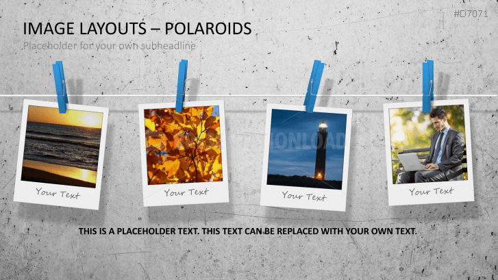 3D Image Layouts - Polaroids