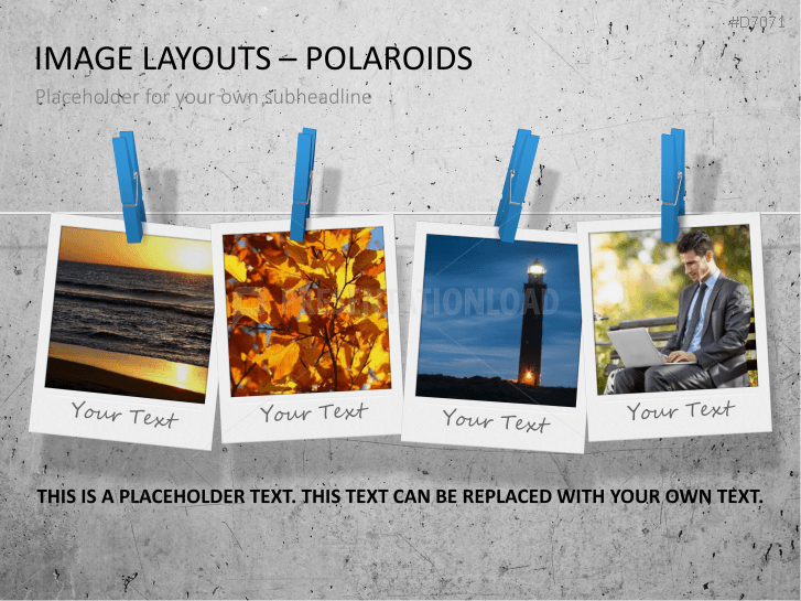 3D Image Layouts - Polaroids