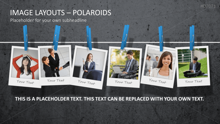 3D Image Layouts - Polaroids