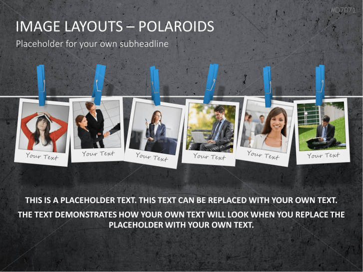 3D Image Layouts - Polaroids