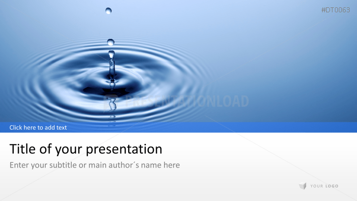 Water Drop 1 PowerPoint Template PresentationLoad