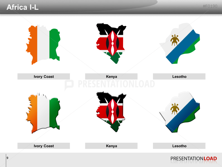 World Flags - Country outlines