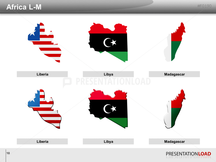 World Flags - Country outlines