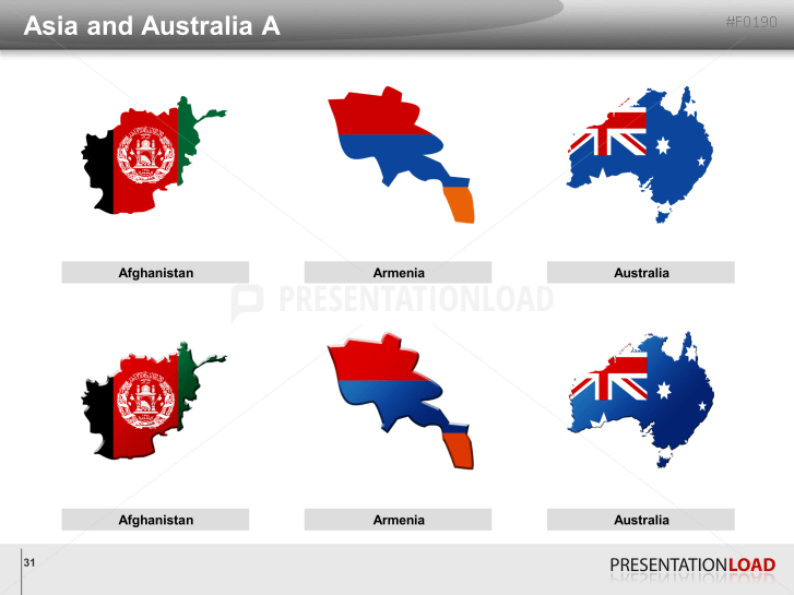 World Flags - Country outlines