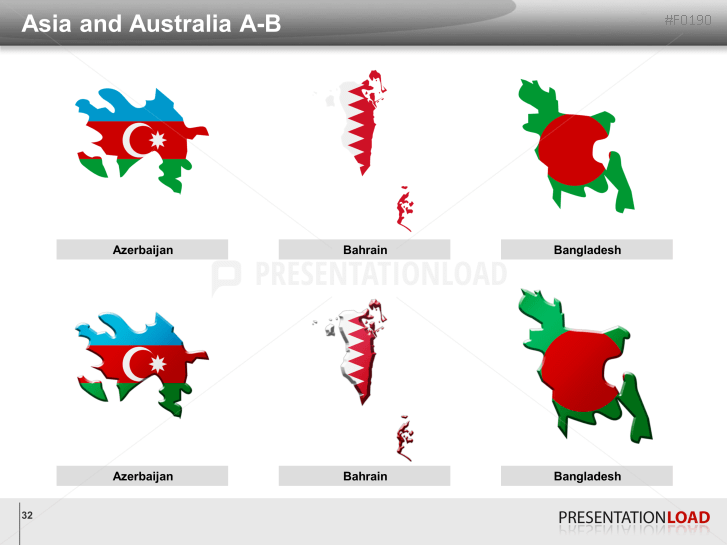World Flags - Country outlines
