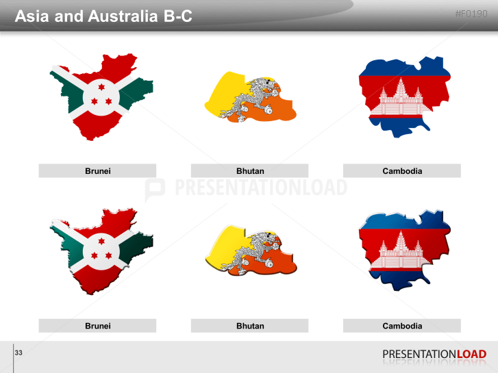 World Flags - Country outlines