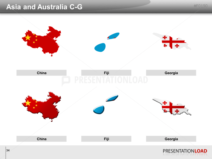 World Flags - Country outlines