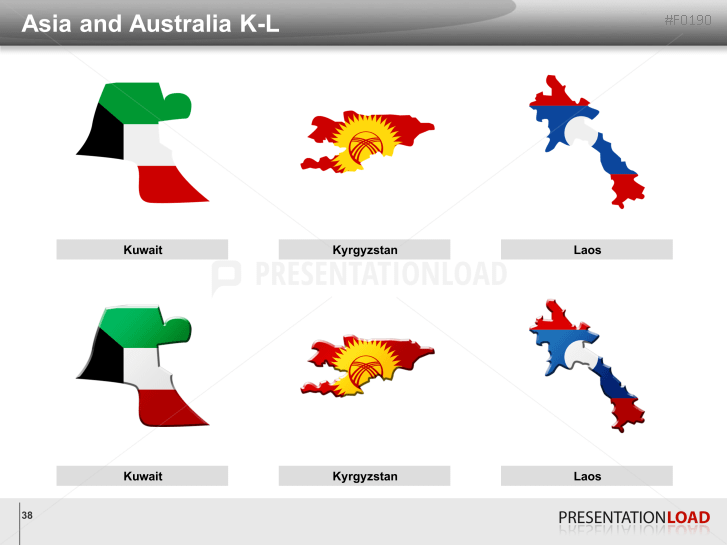 World Flags - Country outlines
