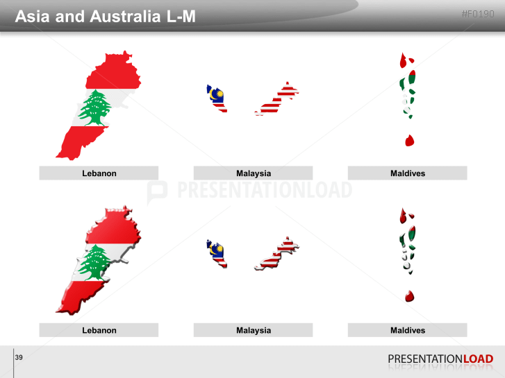 World Flags - Country outlines