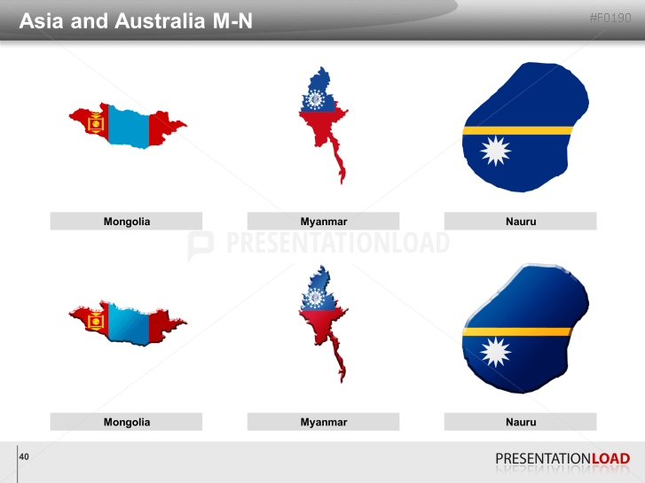 World Flags - Country outlines