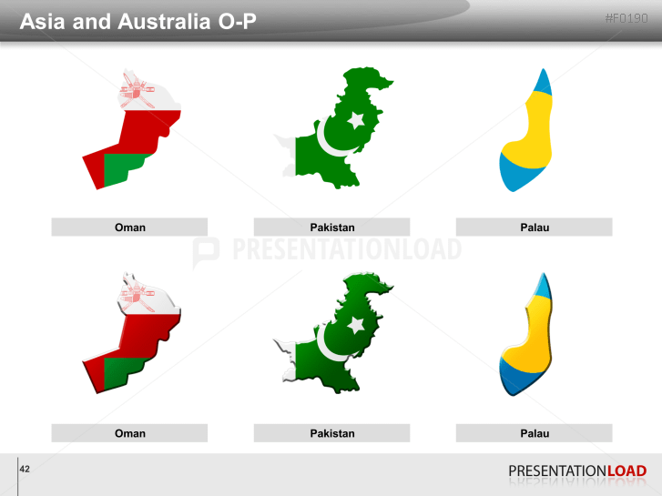 World Flags - Country outlines