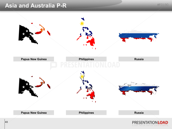 World Flags - Country outlines