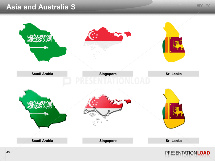 World Flags - Country outlines