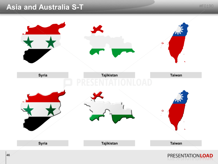 World Flags - Country outlines