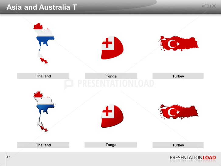 World Flags - Country outlines