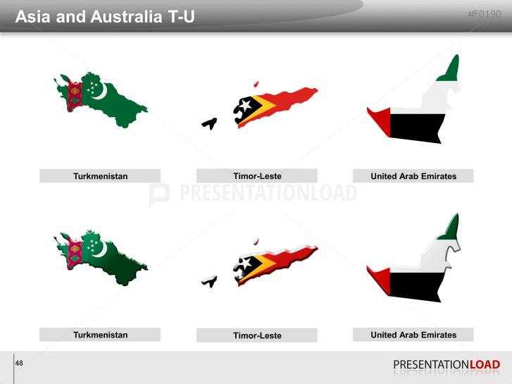 World Flags - Country outlines