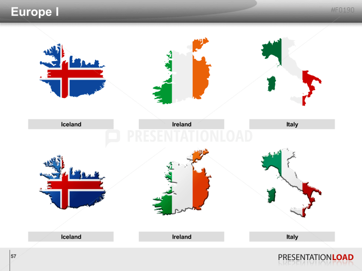 World Flags - Country outlines
