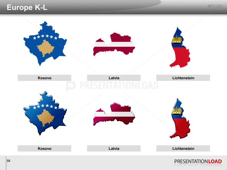 World Flags - Country outlines