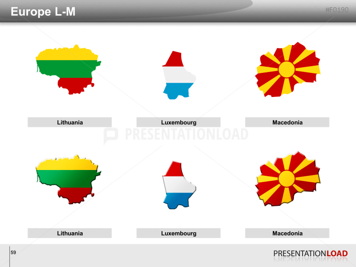 World Flags - Country outlines