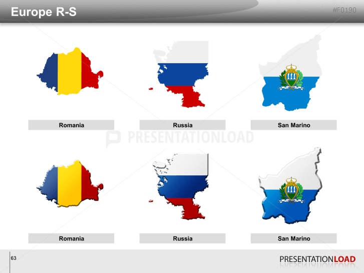 World Flags - Country outlines