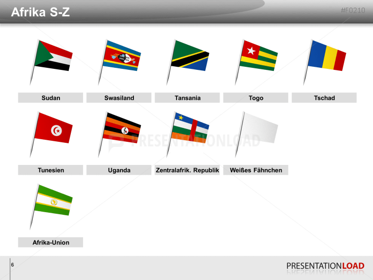 Afrika Fahnchen Powerpoint Vorlage Presentationload