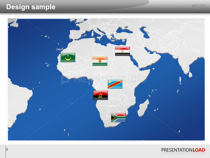 Africa Flags - Glass Buttons