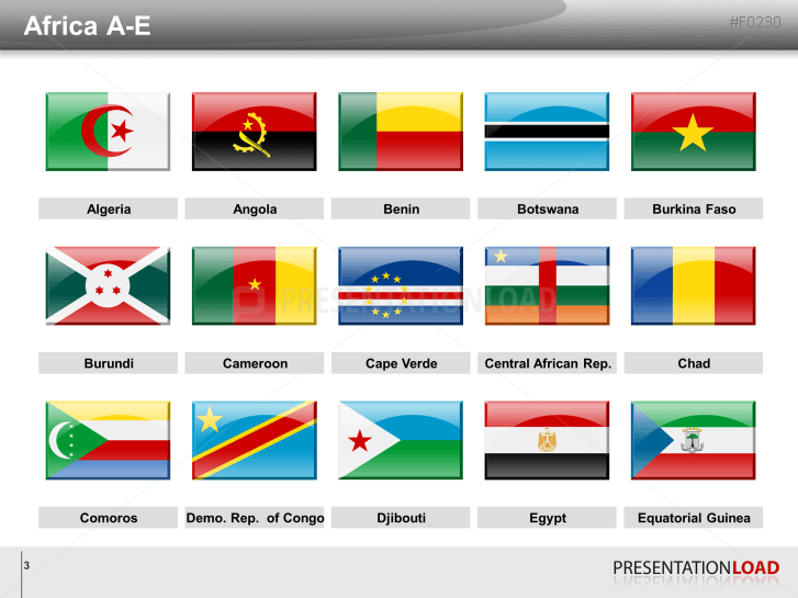 Africa Flags - Glass Buttons