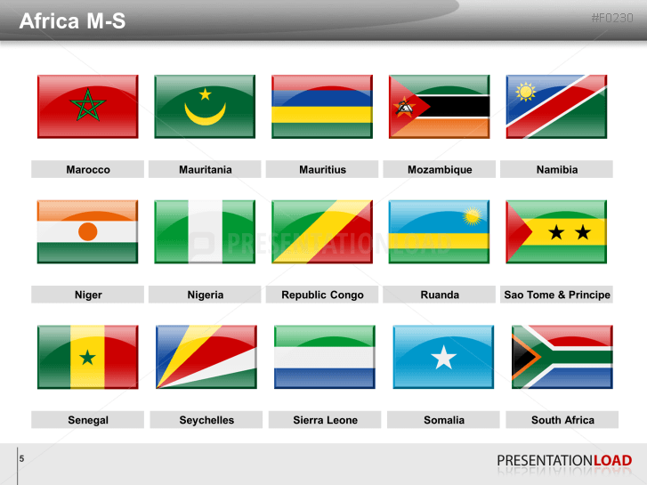 Africa Flags - Glass Buttons