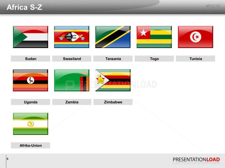 Africa Flags - Glass Buttons