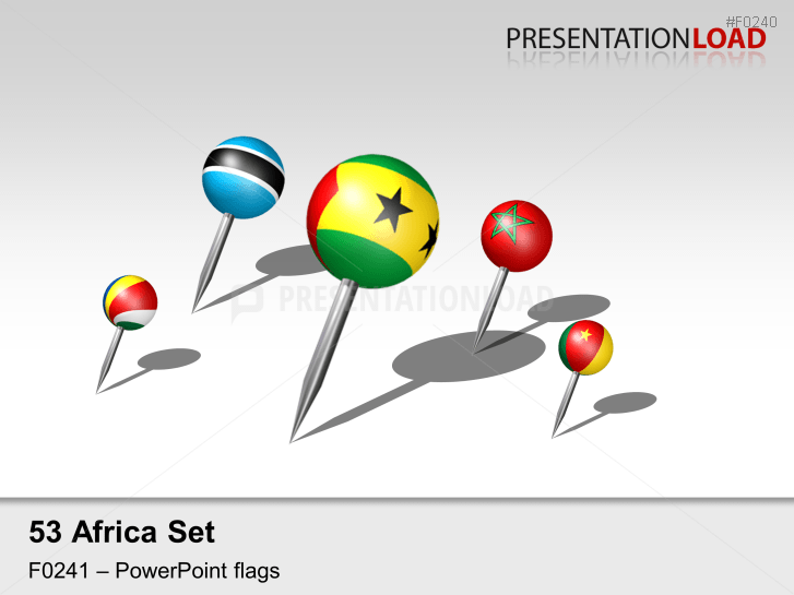 Africa Flags - Pins 3D