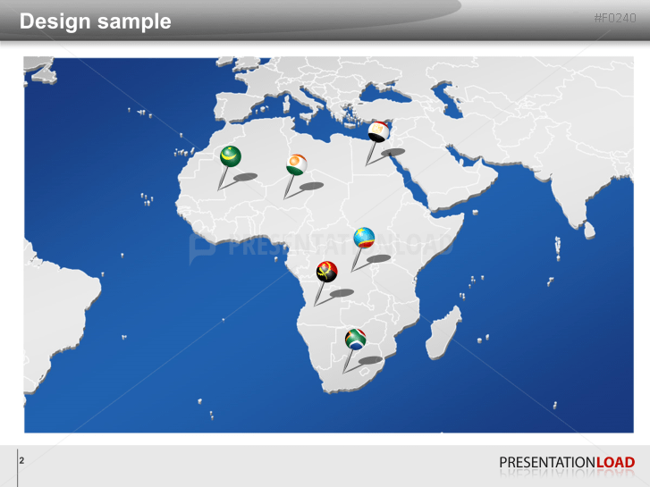 Africa Flags - Pins 3D