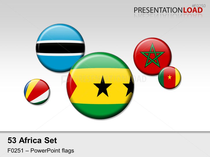 Africa Flags - Round Buttons