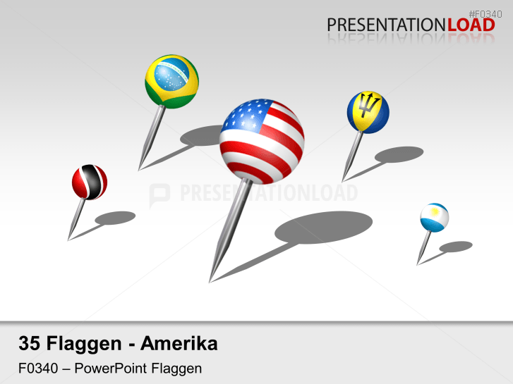 Amerika - Pins 3D