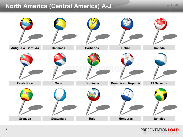 Americas - Pins 3D