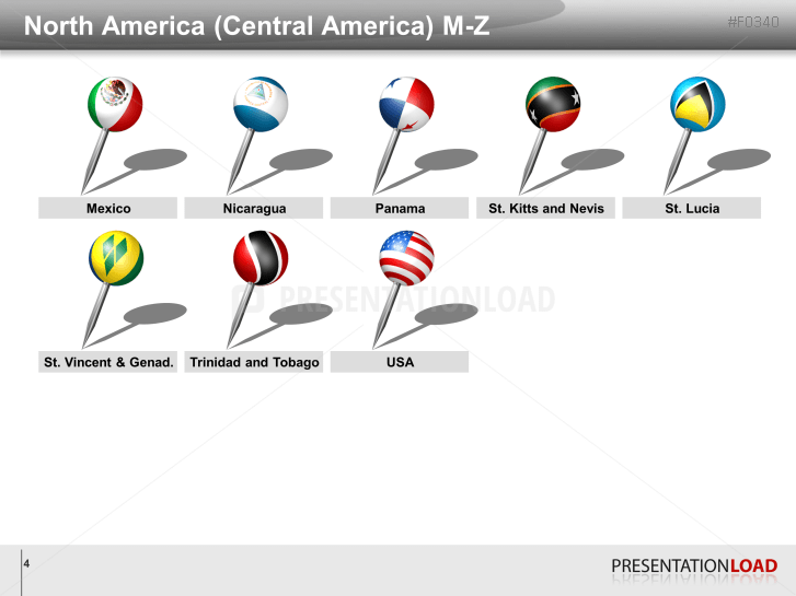 Americas - Pins 3D