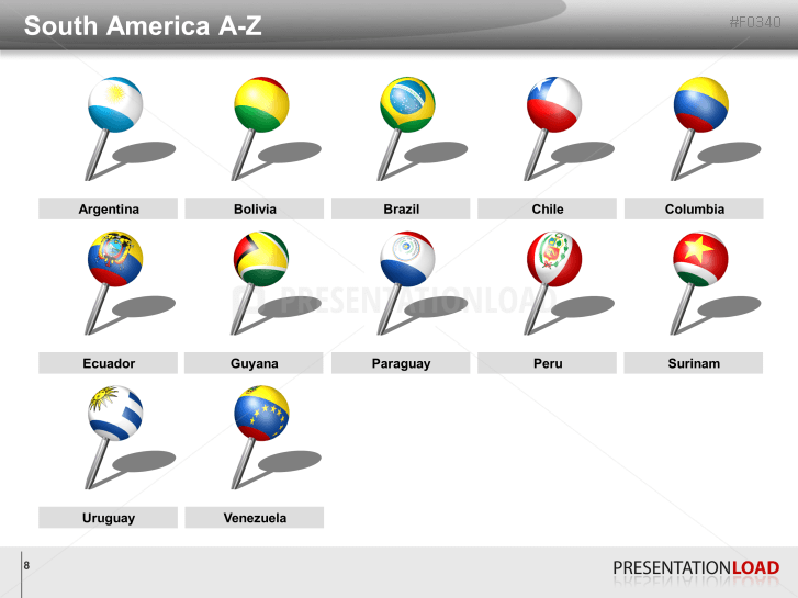 Americas - Pins 3D