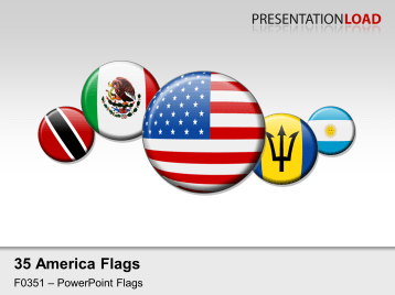 Americas Flags - Round Buttons _https://www.presentationload.com/flag-americas-round-buttons-powerpoint-template.html