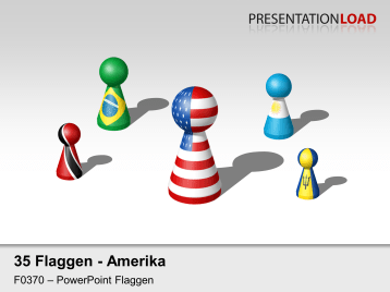 Amerika - Spielfiguren _https://www.presentationload.de/flaggen-amerika-spielfiguren-powerpoint-vorlage.html
