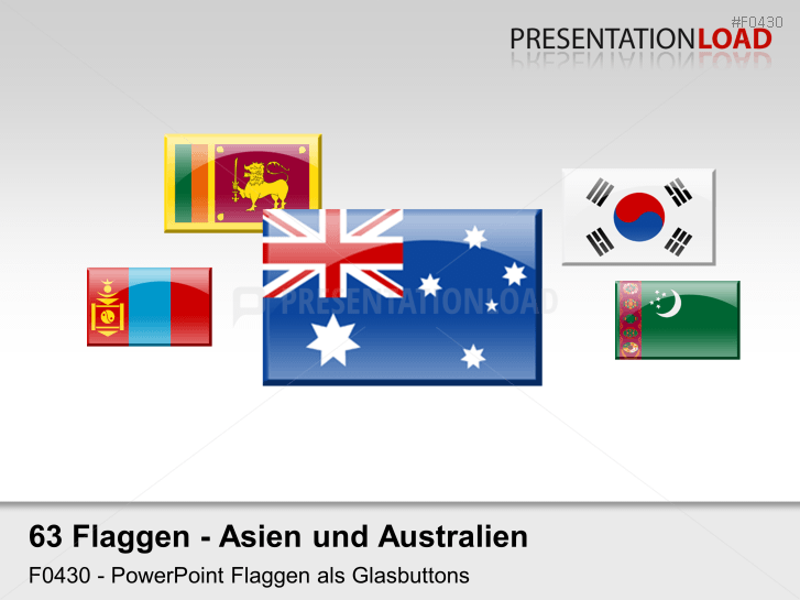 Asien / Pazifik - Glasbuttons