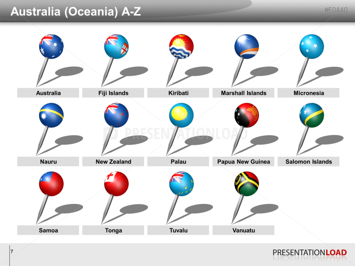 Asia & Pacific - Pins 3D