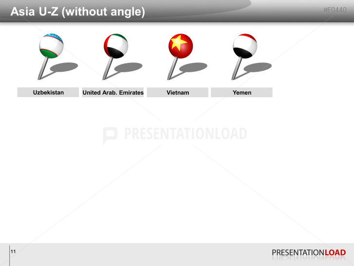 Asia & Pacific - Pins 3D
