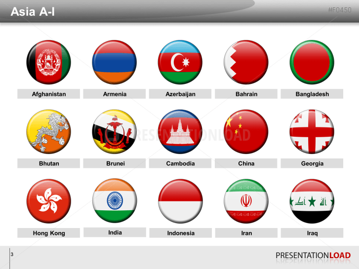 Asia & Pacific - Round Buttons