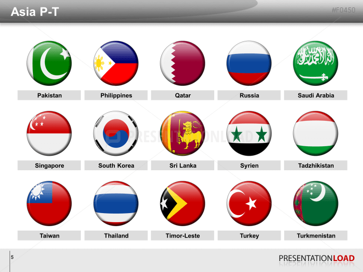 Asia & Pacific - Round Buttons