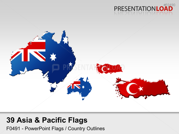 Asia & Pacific - Country outlines