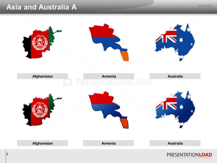 Asia & Pacific - Country outlines