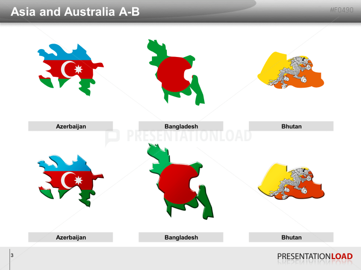 Asia & Pacific - Country outlines