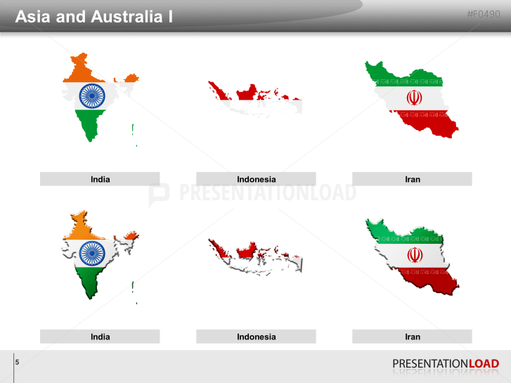 Asia & Pacific - Country outlines
