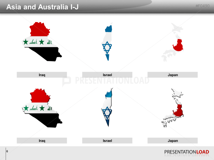 Asia & Pacific - Country outlines