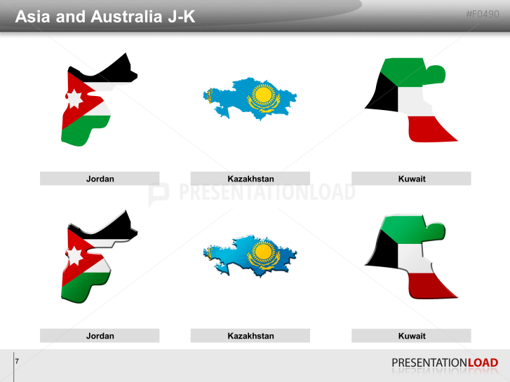 Asia & Pacific - Country outlines