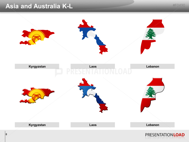 Asia & Pacific - Country outlines